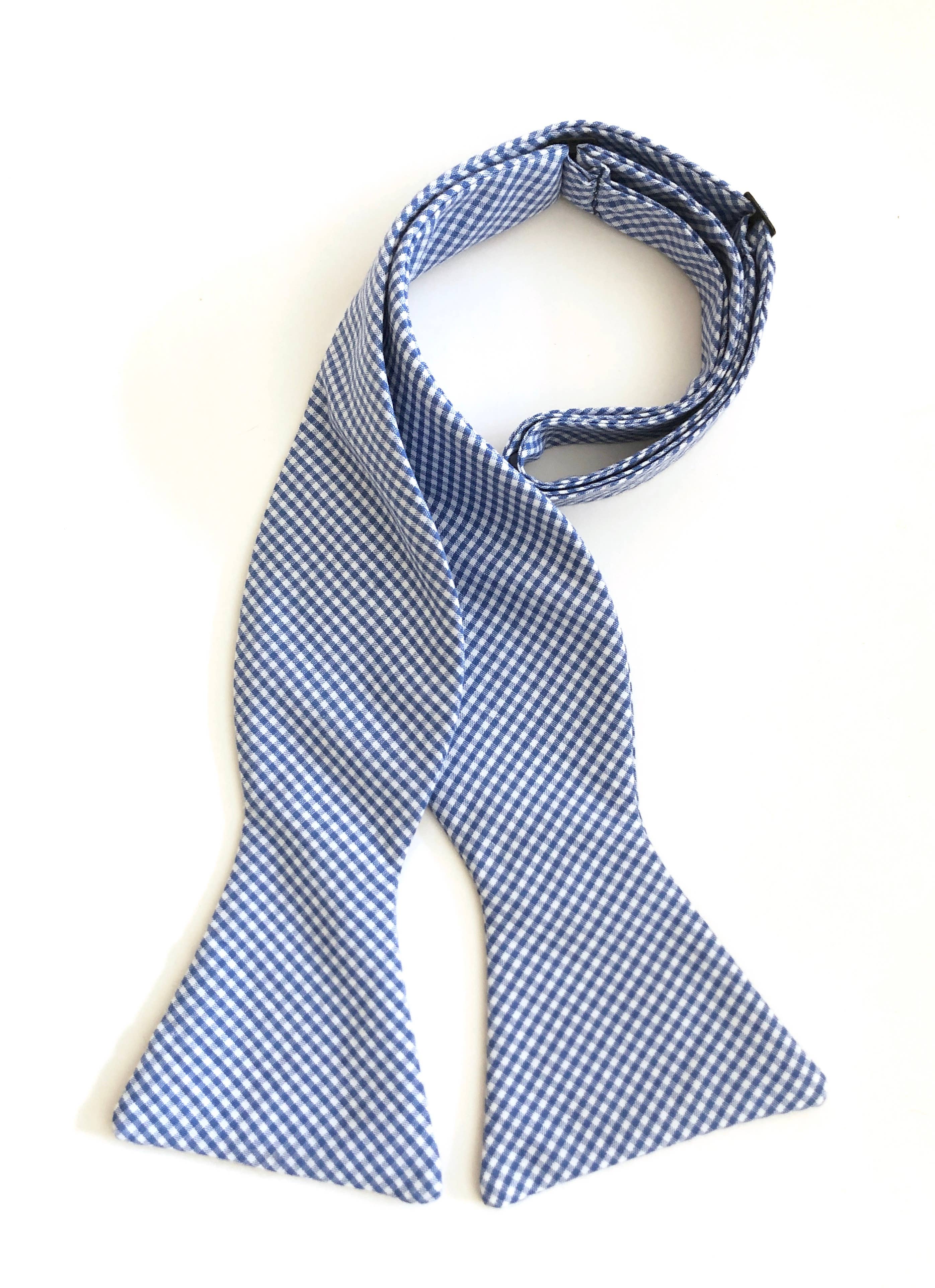 Lindsay Brook Designs - Wholesale Bow Tie - Men's - Blue Gingham Bow Tie4