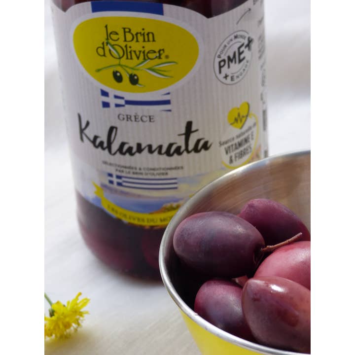 Le Brin d'Olivier – Großhandel Oliven – Kalamata natürliche schwarze Oliven
Herkunft Griechenland - 220g1