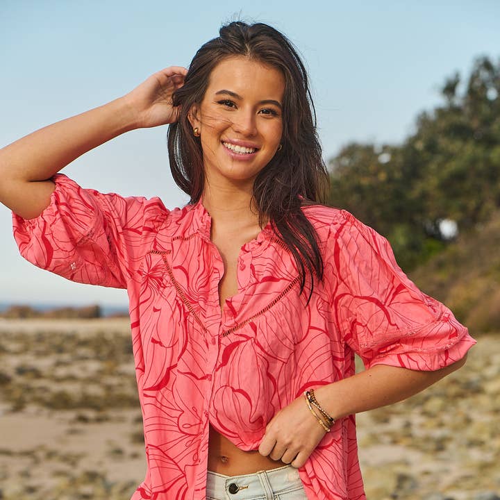 ROSELLA PRINT ELIZA BLOUSE for wholesale by Jaase