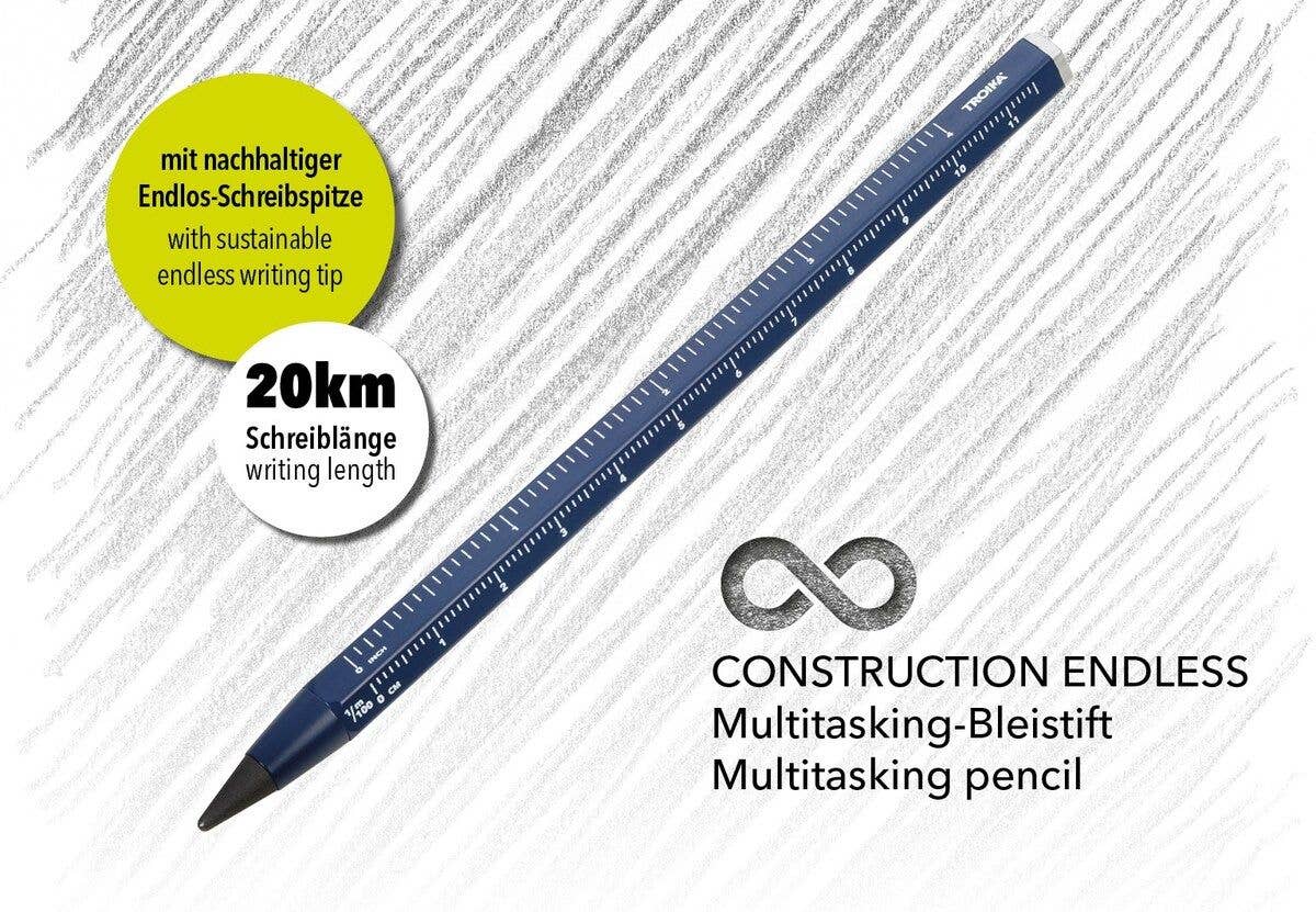 Troika, Duke Baron & Paperthinks by Brand Node, Inc. - Wholesale Pencil - Troika Multi-Tasking Construction Endless Pencil 12.5 Miles17
