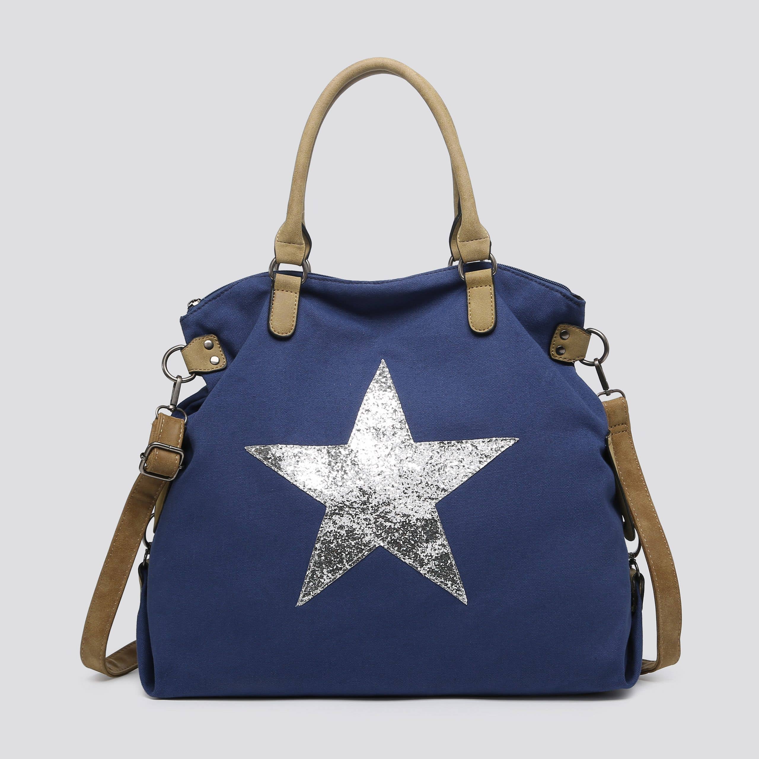 House of Milano - Wholesale Tote Bag - Women's - 2253 Large Canvas Star Bags13