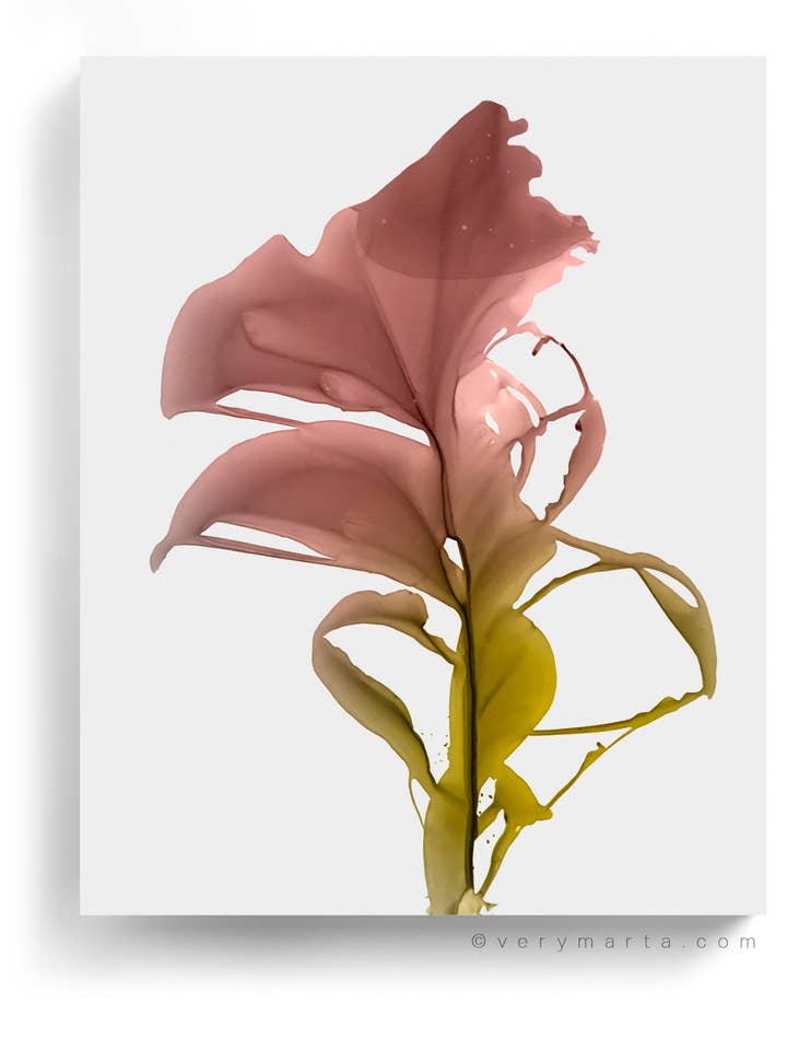 Stampe d'Arte Botanica da Parete Astratte con Piante Floreali ad Acquerello su Carta e Tela | Bona per la vendita all'ingrosso da parte di Marta Spendowska