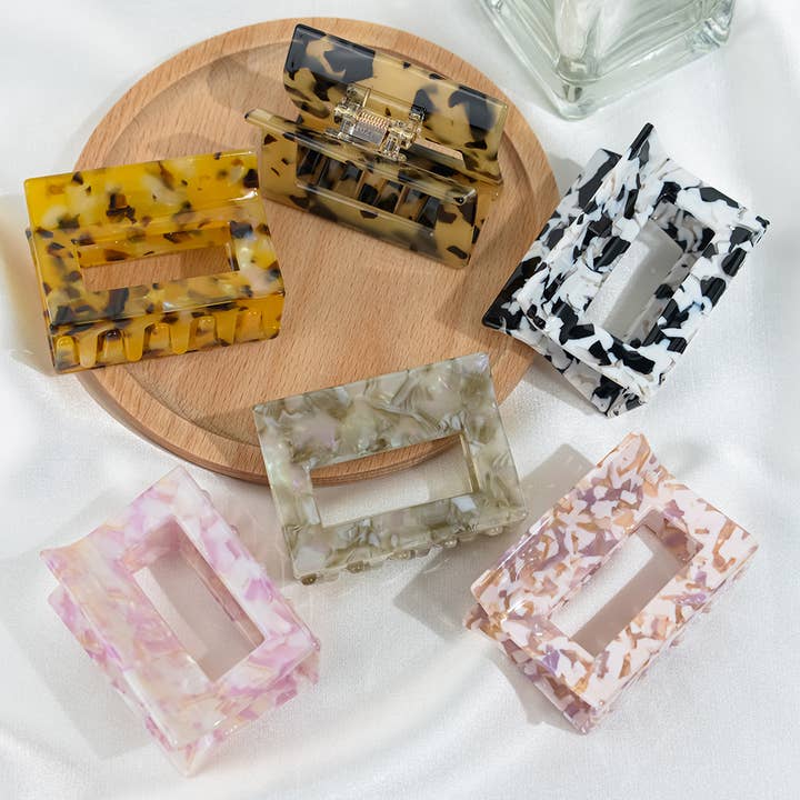 TheDivaSoap - Vendita all'ingrosso Fermaglio per capelli - Donna - Pinza per capelli intagliata a forma di tartaruga marmorizzata2