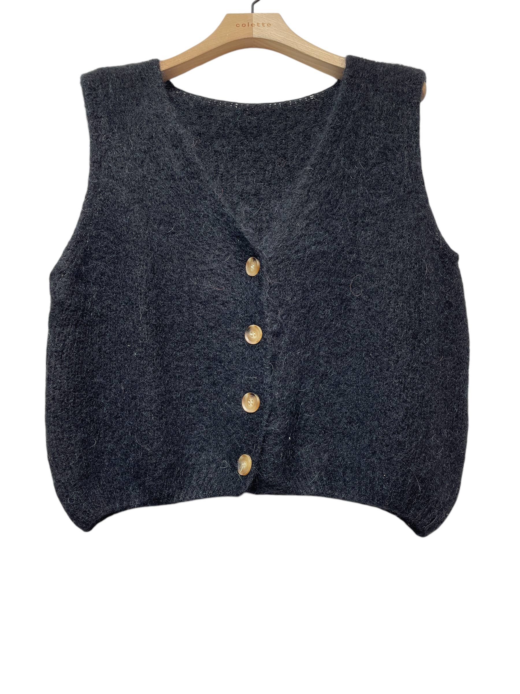 LINEN & COTTON HOUSE - Wholesale Sweater Vest - Women's - Sleeveless sweater with buttons 507111