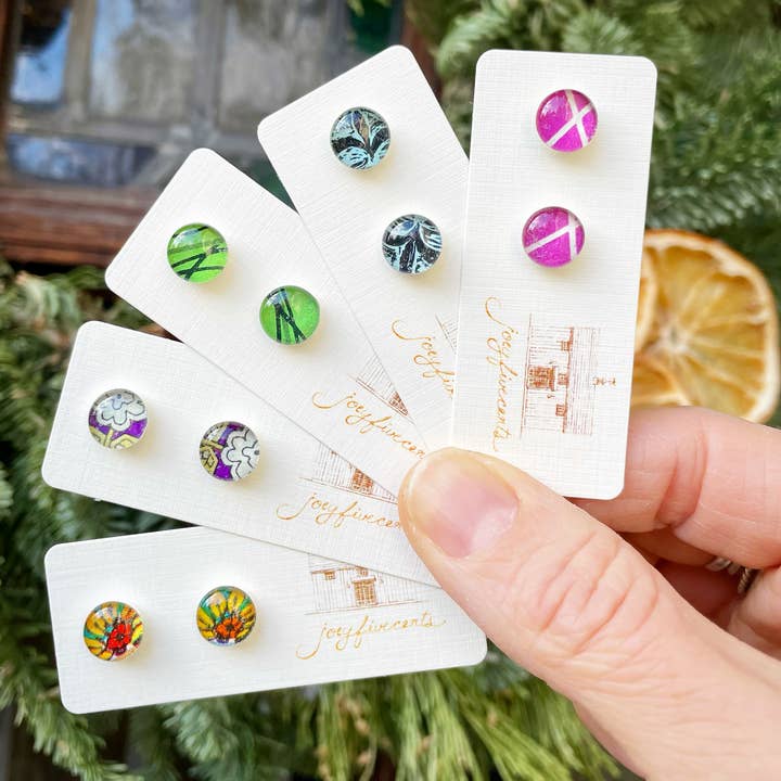 joeyfivecents - Wholesale Stud/Post Earrings - Studs - small, color, pattern & botanical, gardening, spring8