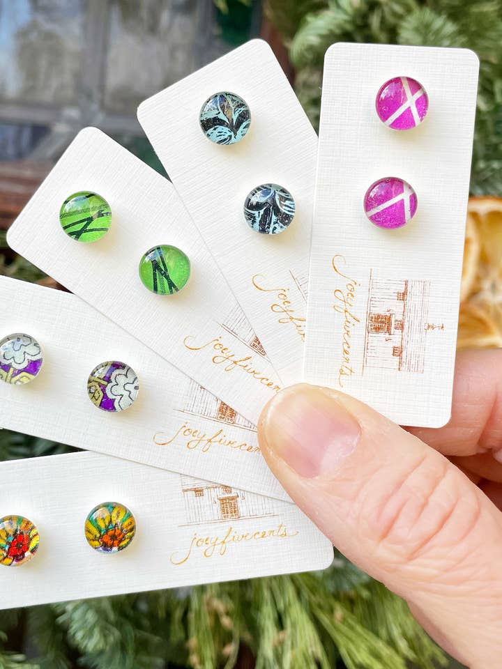 Studs - small, color, pattern & botanical, gardening, spring for wholesale by joeyfivecents