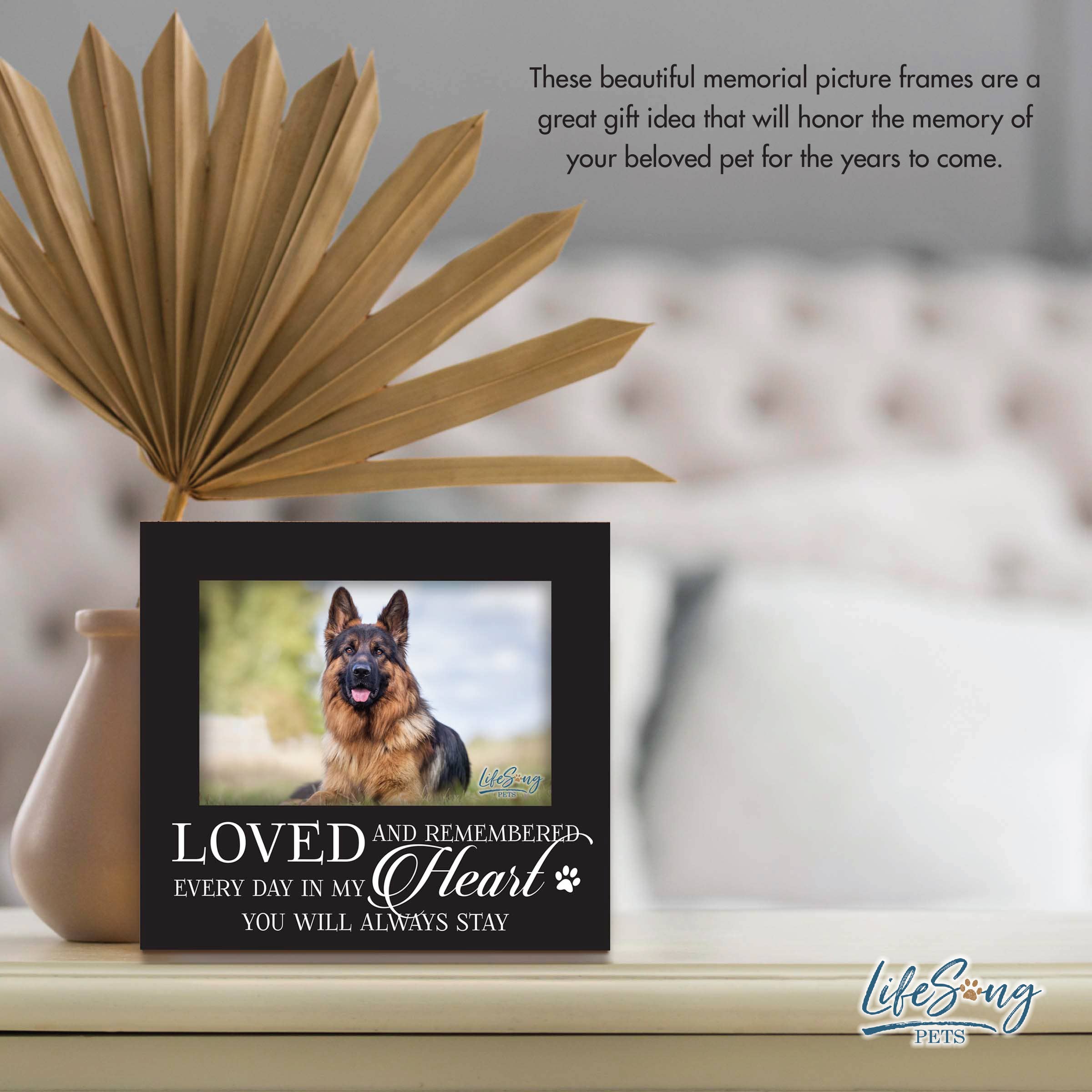LifeSong Milestones - Wholesale Picture Frame - Dog Memorial Wooden Picture Frame – Loved and Remembered 5