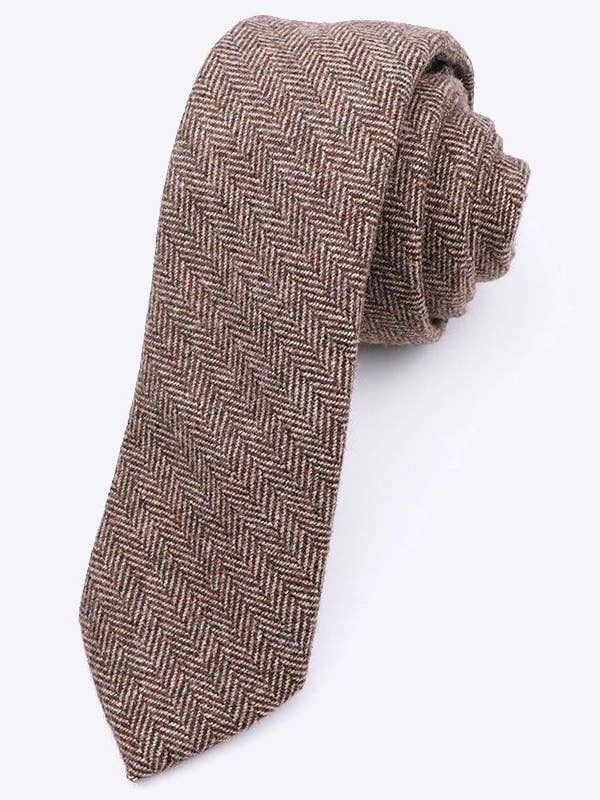 Corbata Tartán Gris n°12 Hombre de Lana «Norbert» para venta al por mayor de Unipap's