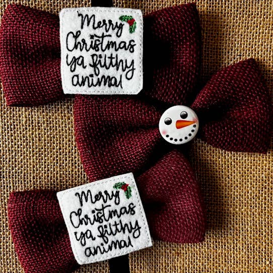 CHRISTMAS IN JULY Filthy Animal & Snowman for wholesale by DOG BOW TIES