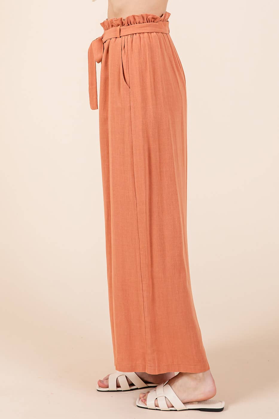 mittoshop - Wholesale Pants - Women's - PAPER BAG TIE DETAIL WIDE LEG PANTS47