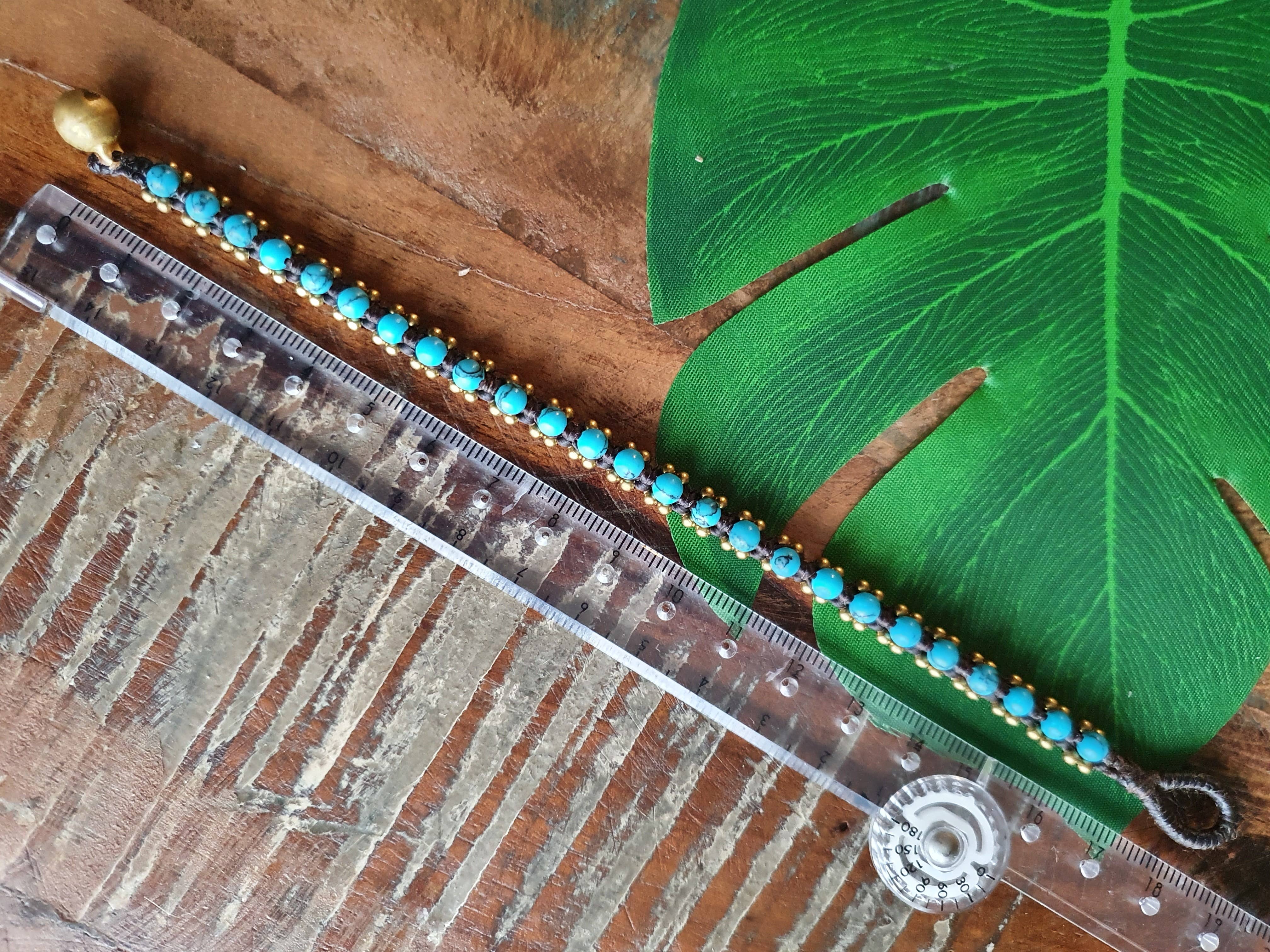 Jasper Rocks - Venta al por mayor Pulsera de cuentas - Pulsera boho macramé con cristales turquesa de Tailandia6