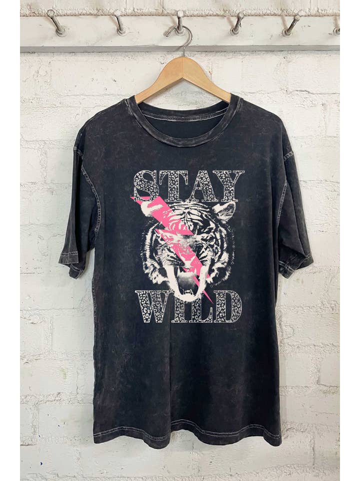 Rustee Clothing - Wholesale Screen Printed T-Shirt - Women's - STAY WILD