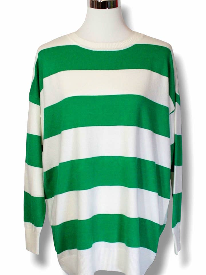 NINEF - Wholesale Tunic Sweater - Women's - Stripe Harmony Sweater - Sophisticated Fit7