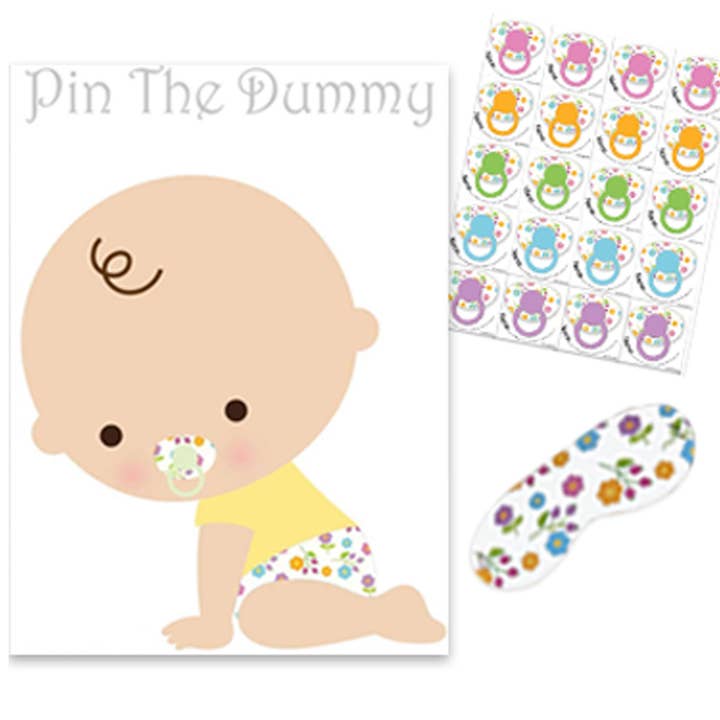 Pin The Dummy Baby Shower Game for 35 Players with Blindfold for wholesale by Gifting Studio Ltd