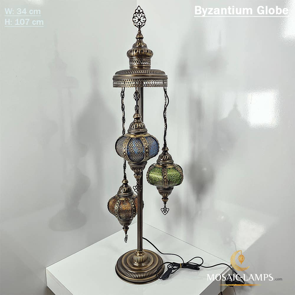 Mosaic Lamps – wholesale Floor lamp – Byzantium Motif Floor Lamp, Syrian Standing Lamp, Small Floo3