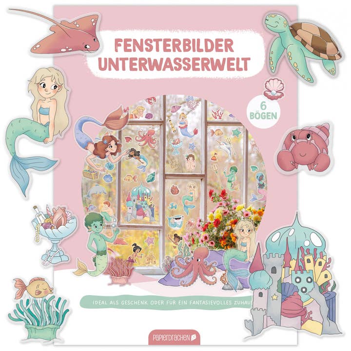 Papierdrachen Fensteraufkleber Unterwasserwelt für den Großhandel von Papierdrachen