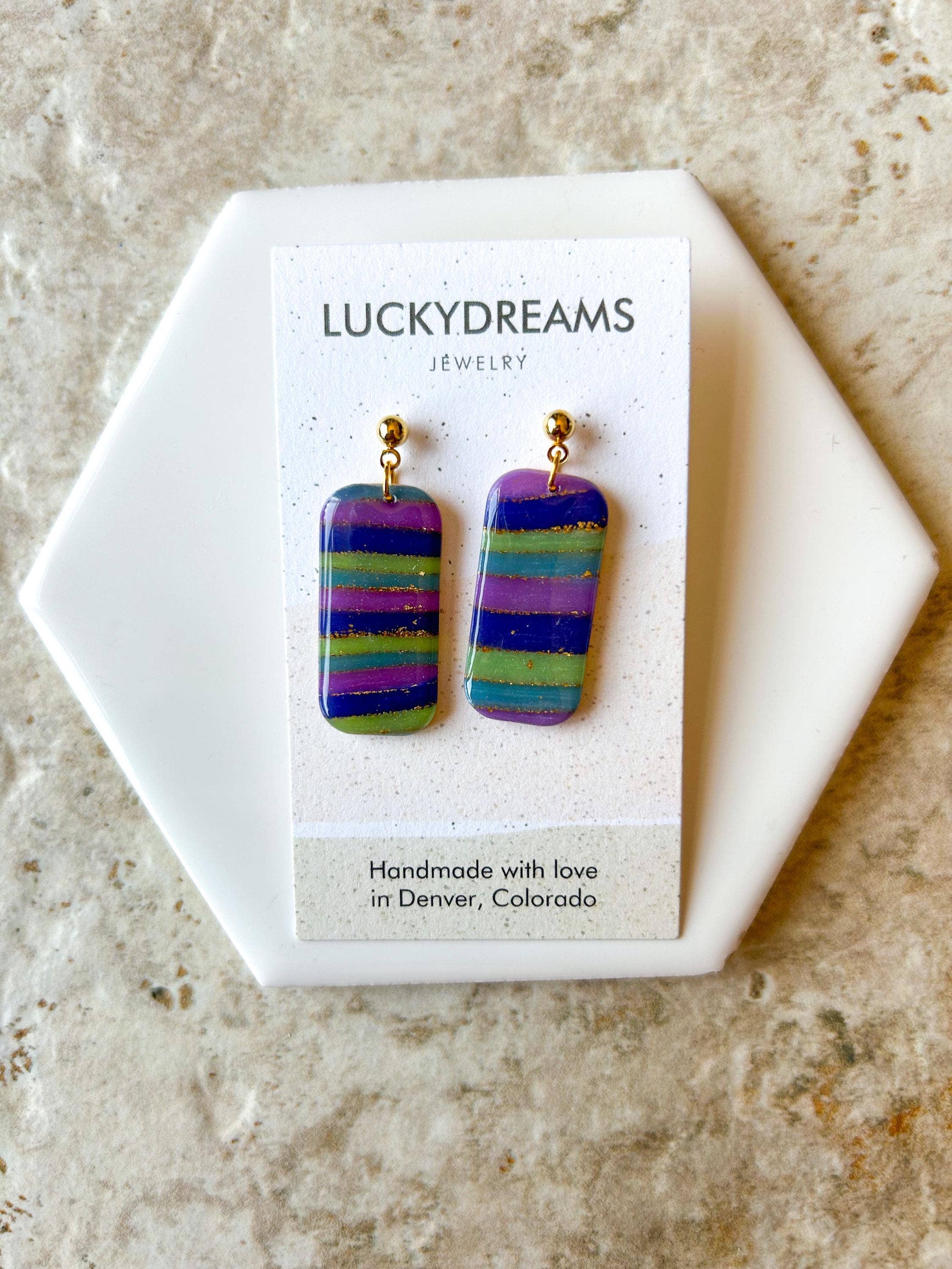 LuckyDreams - Wholesale Dangle Earrings - Clay Earrings- The Danielle- Hypoallergenic- Lightweight - Handmade- Statement Jewelry 20