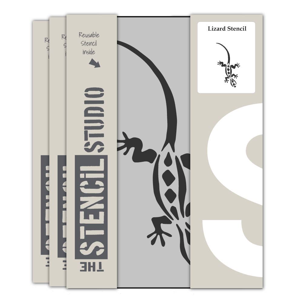 The Stencil Studio – wholesale Stencil/craft die – Lizard Stencil1
