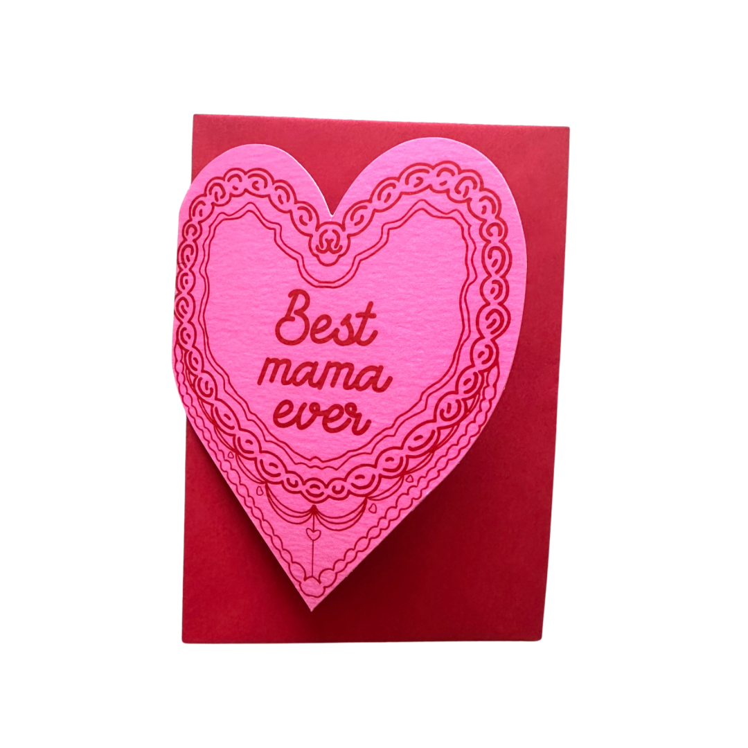 soch and co – wholesale Mother’s Day card – Best mama ever cake heart card2