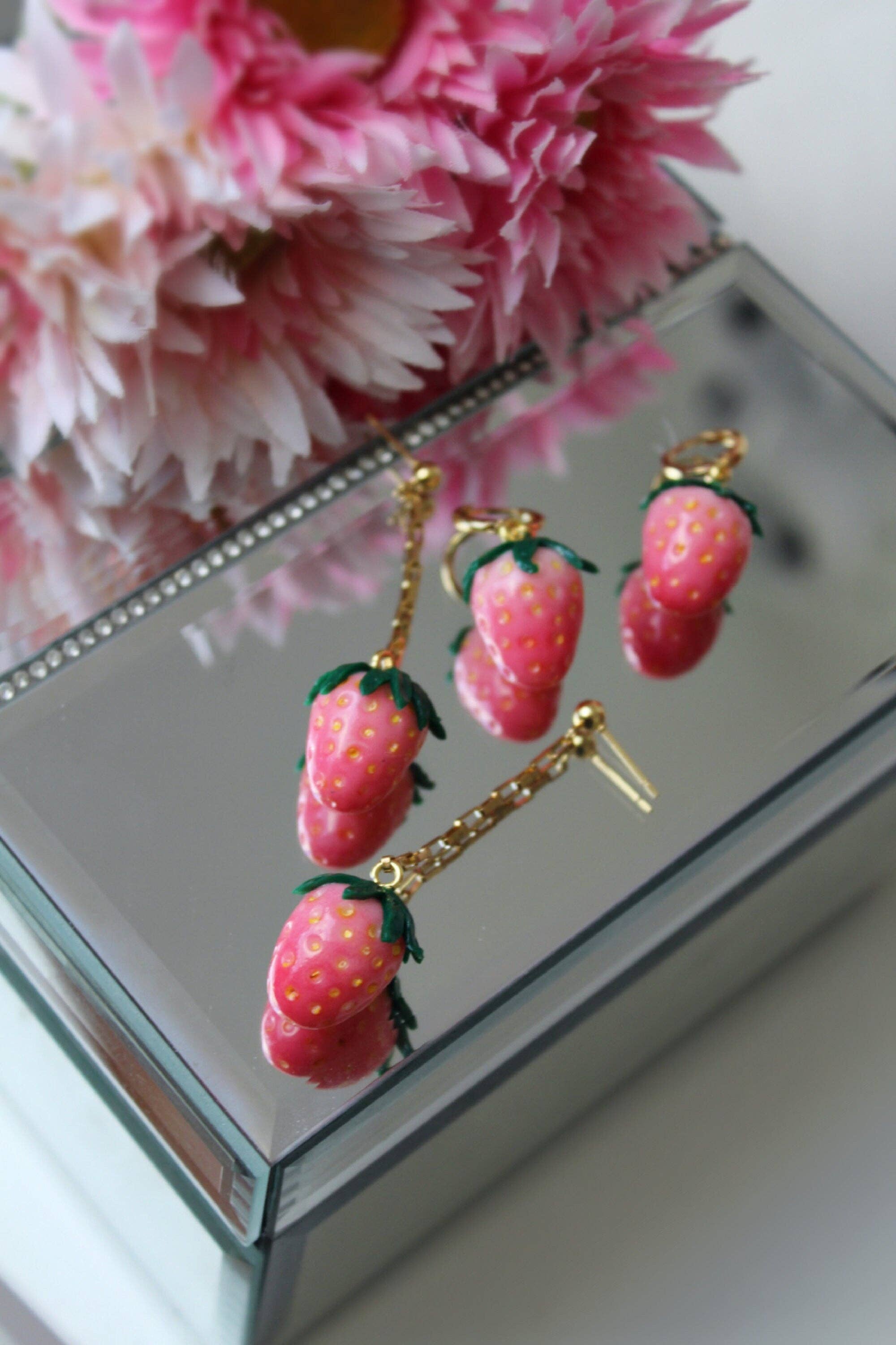 Studio Niani - Wholesale Dangle Earrings - Strawberry Earrings, Dangle Earrings, Valentine's Day Gift5