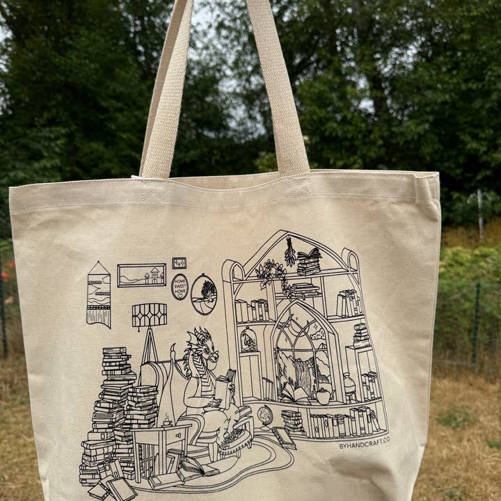 Rosanna Diggs Embroidery - Wholesale Embroidery/Cross Stitch Supplies - Book Dragon Tote Bag Embroidery Kit7