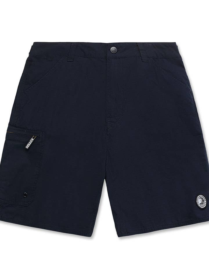 Short de marche Cargo Ripstop noir de 21 pouces pour la vente par Maui Rippers