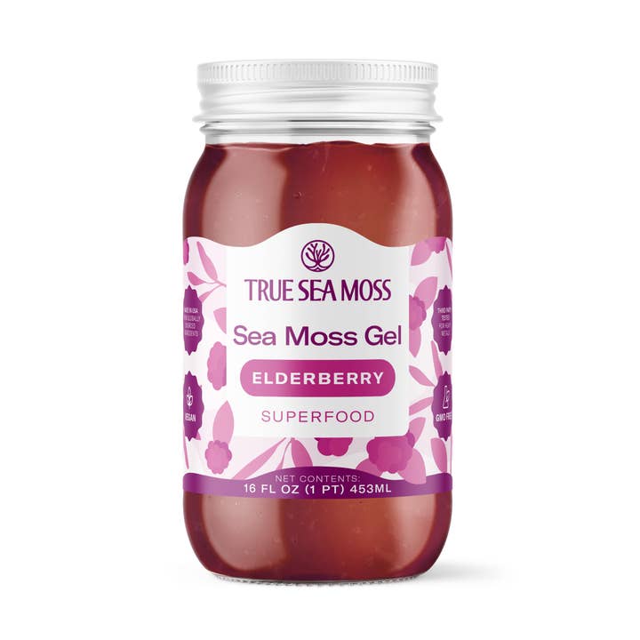 Gel de mousse marine aux baies de sureau pour la vente par TrueSeaMoss