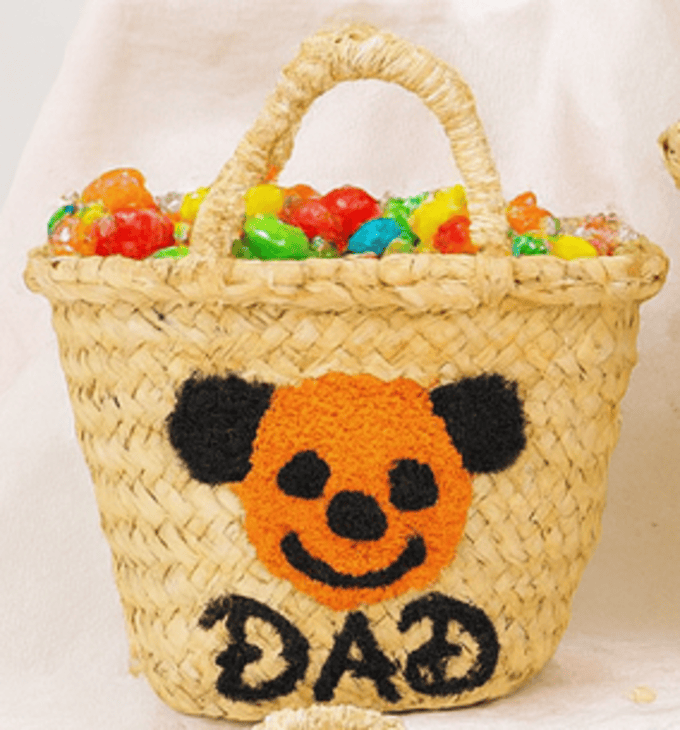 High crafty – wholesale Decal – Party decorations – Personalized Halloween Straw Basket – Custom Name Trick or T5