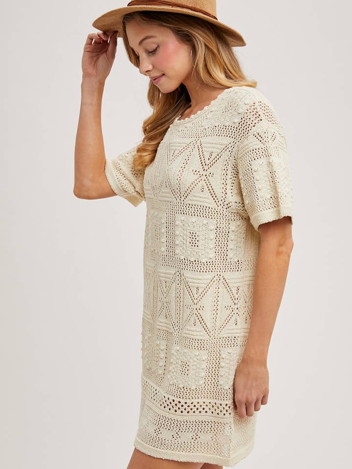 Bluivy - Vente Robe – femme - ROBE DROITE EN TRICOT AZTÈQUE20