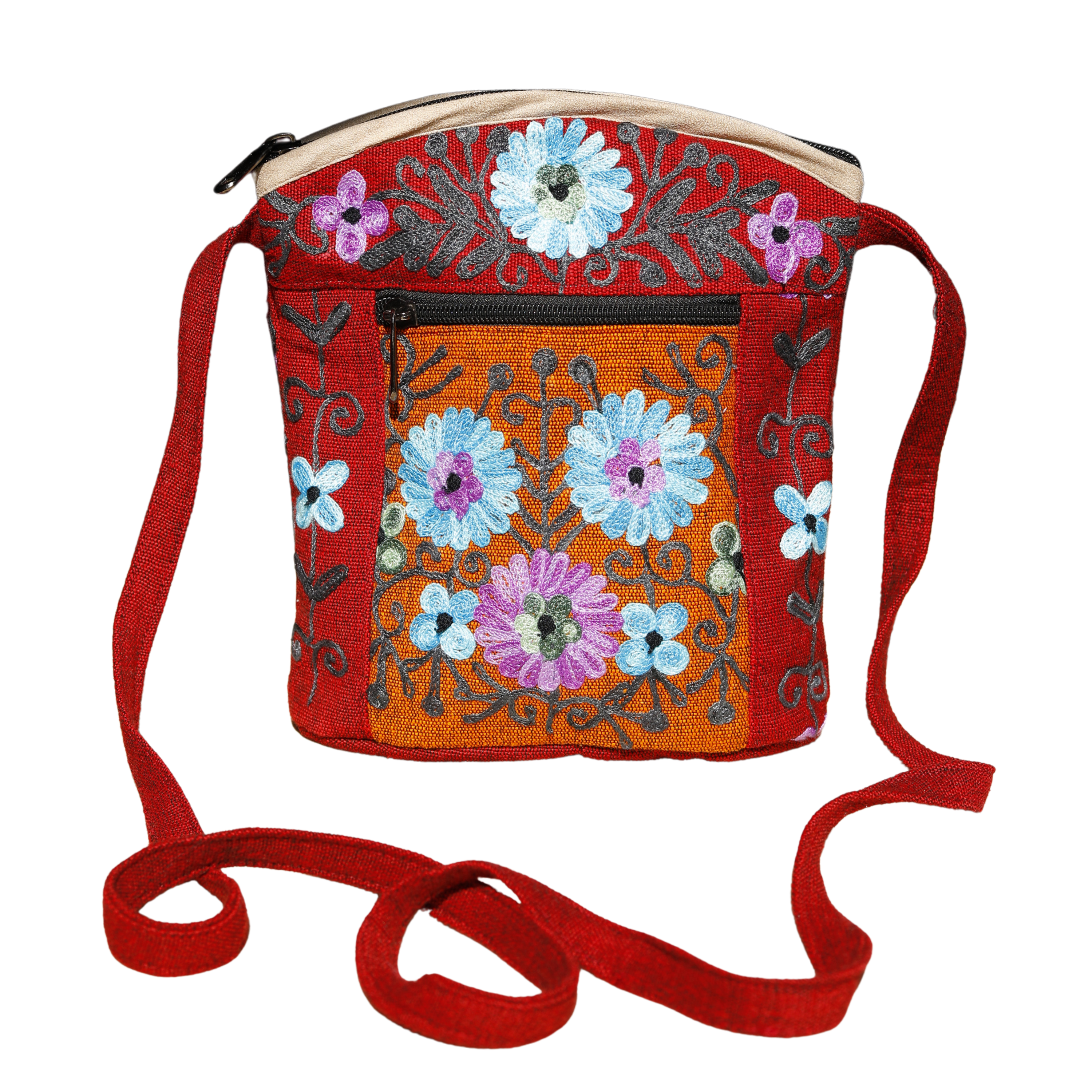 Local Women’s Handicrafts – bolsa tiracolo - Mulher por atacado – Saco de Chakka Bordado em Algodão2