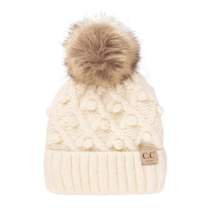 Hana - Wholesale Beanie - Kids - C.C Bobble Beanie Kids Hat4