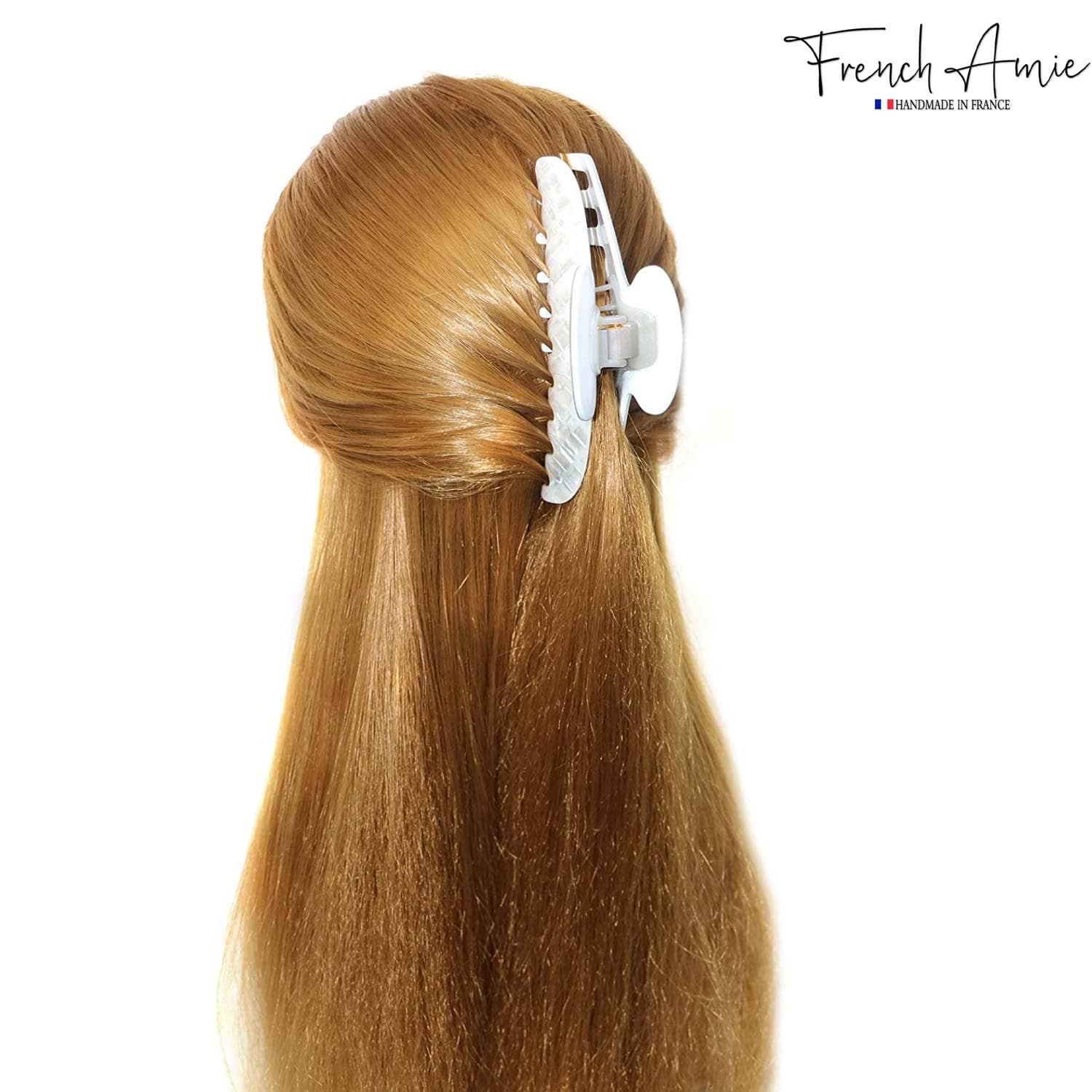 Parcelona - Wholesale Hair Clip - Women's - French Amie Contour Large 4 ¾” Celluloid Handmade Jaw Hair Claw Clip for Women31