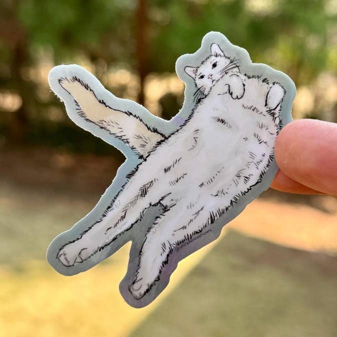 Uncle Dunc's Sticker Shoppe - Wholesale Sticker - Relaxed Jack the Cat {sticker}