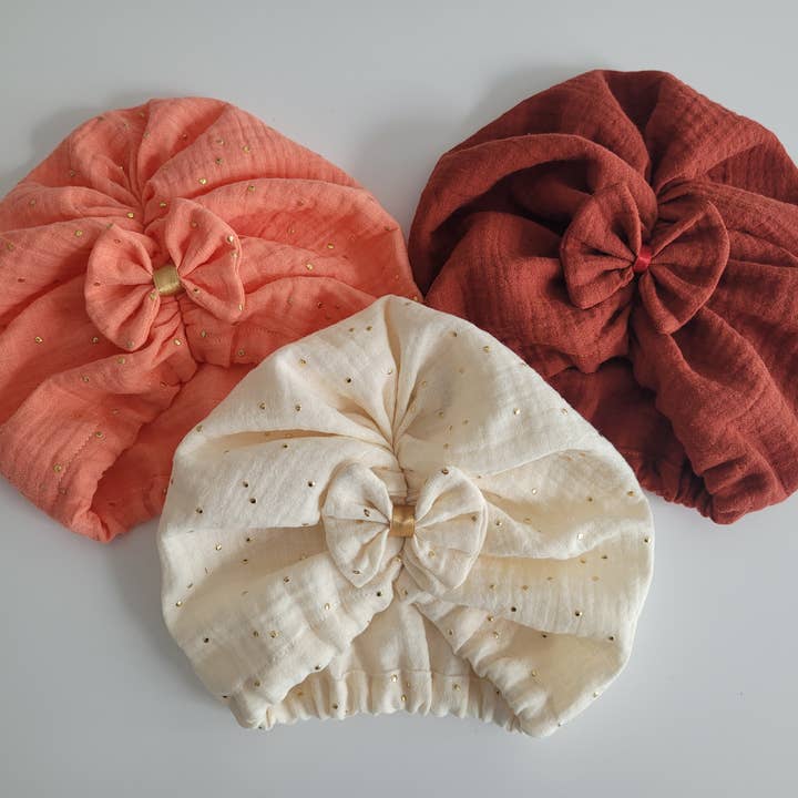 Turbante para niños con lazo a juego para venta al por mayor de Graz créa