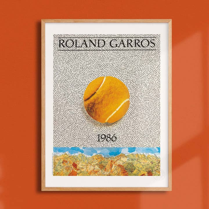 Affiche Roland-Garros Jiri Kolar, 1986 - FFT0007 pour la vente par Oneart