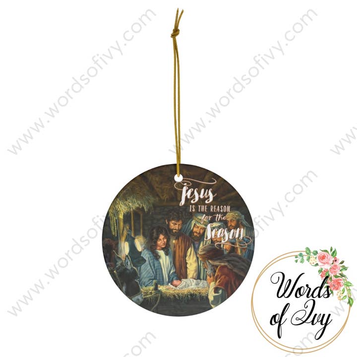 Keramisch kerstornament - Jezus is de reden voor het seizoen voor wholesale door Words of Ivy