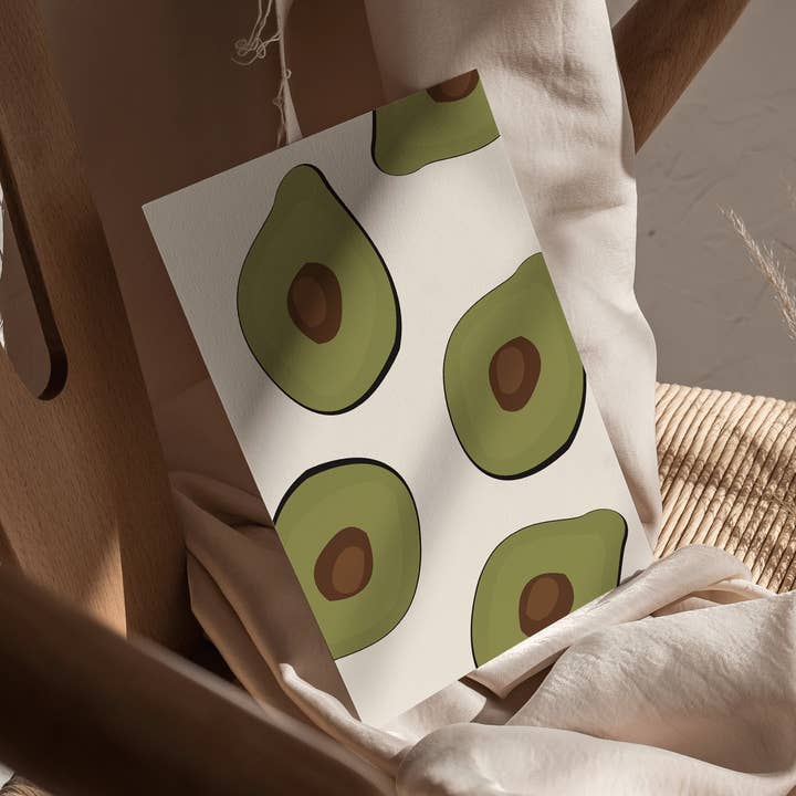 Boho avokado mönster konsttryck för wholesale av Coral Cove Studio