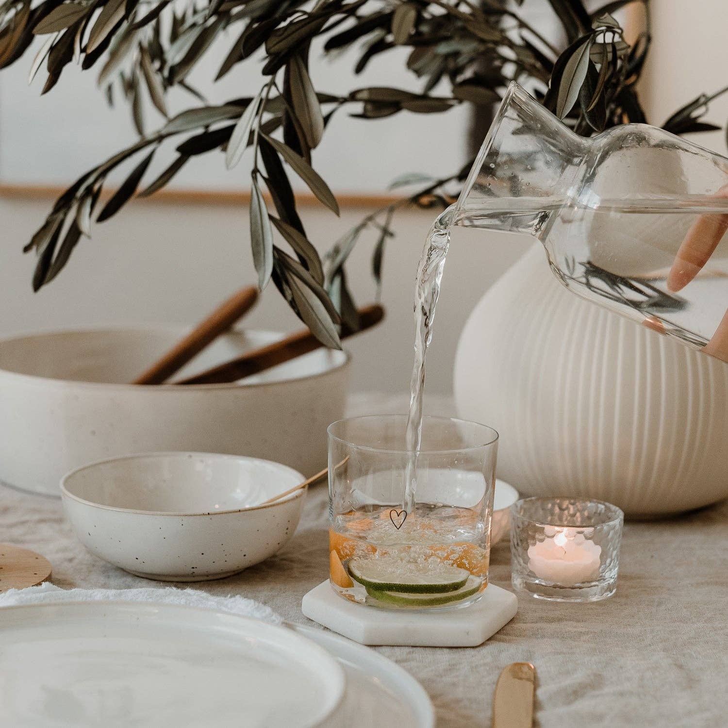 Eulenschnitt – wholesale Drinking glass/cup – Black heart drinking glass (VE = 4 pcs)3