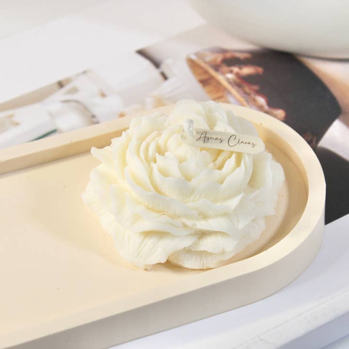 Peony Flower Candle - Soy Candle for wholesale by Aguas Claras Organics