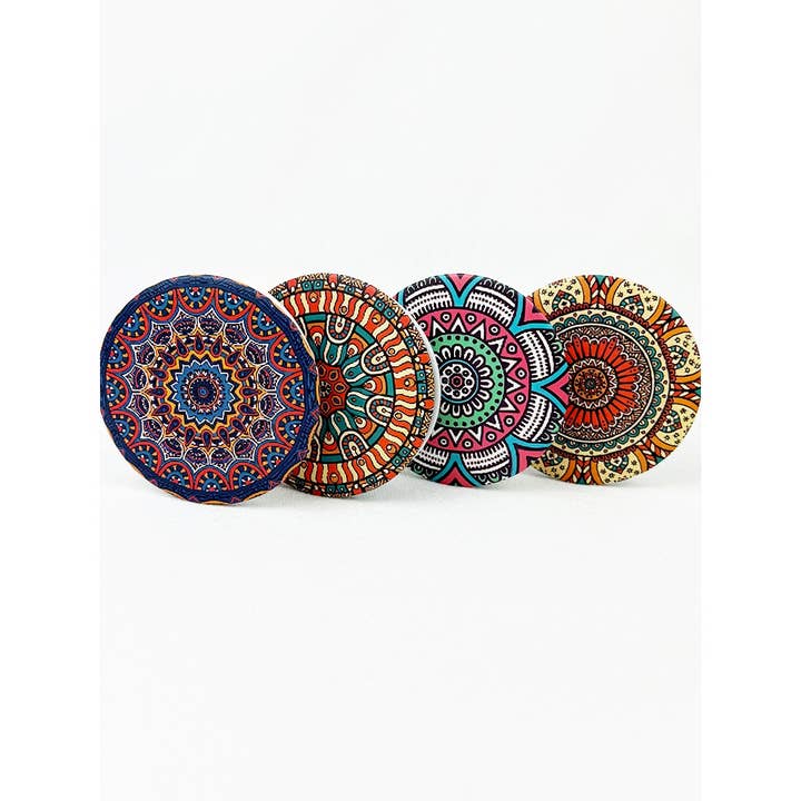 MIX COLOR Mandalla Pattern Print compact mirror for wholesale on Faire