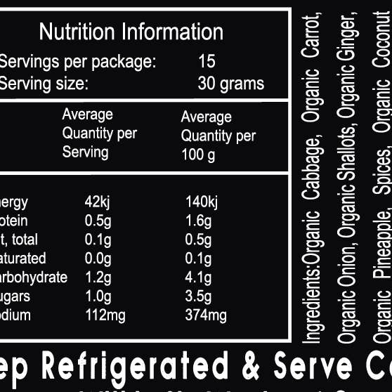 Spiralz Fermented Foods - Wholesale Pickled vegetables - Spiralz Organic Vegan Kimchi - Mild3