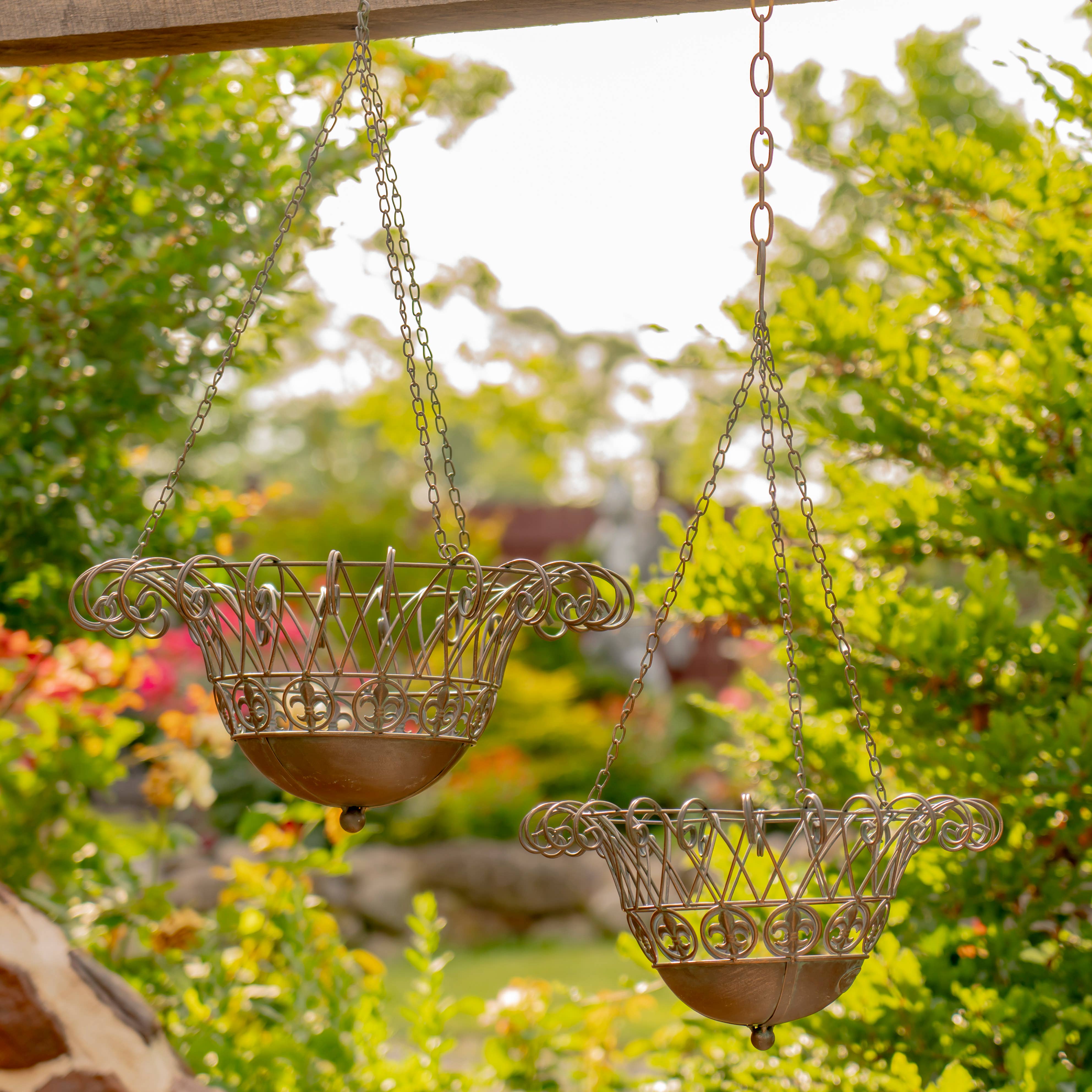 Zaer Ltd. International - Wholesale Hanging Planter - "Stephania" Hanging Basket Planters in 3 Colors 2 Pc/Set16