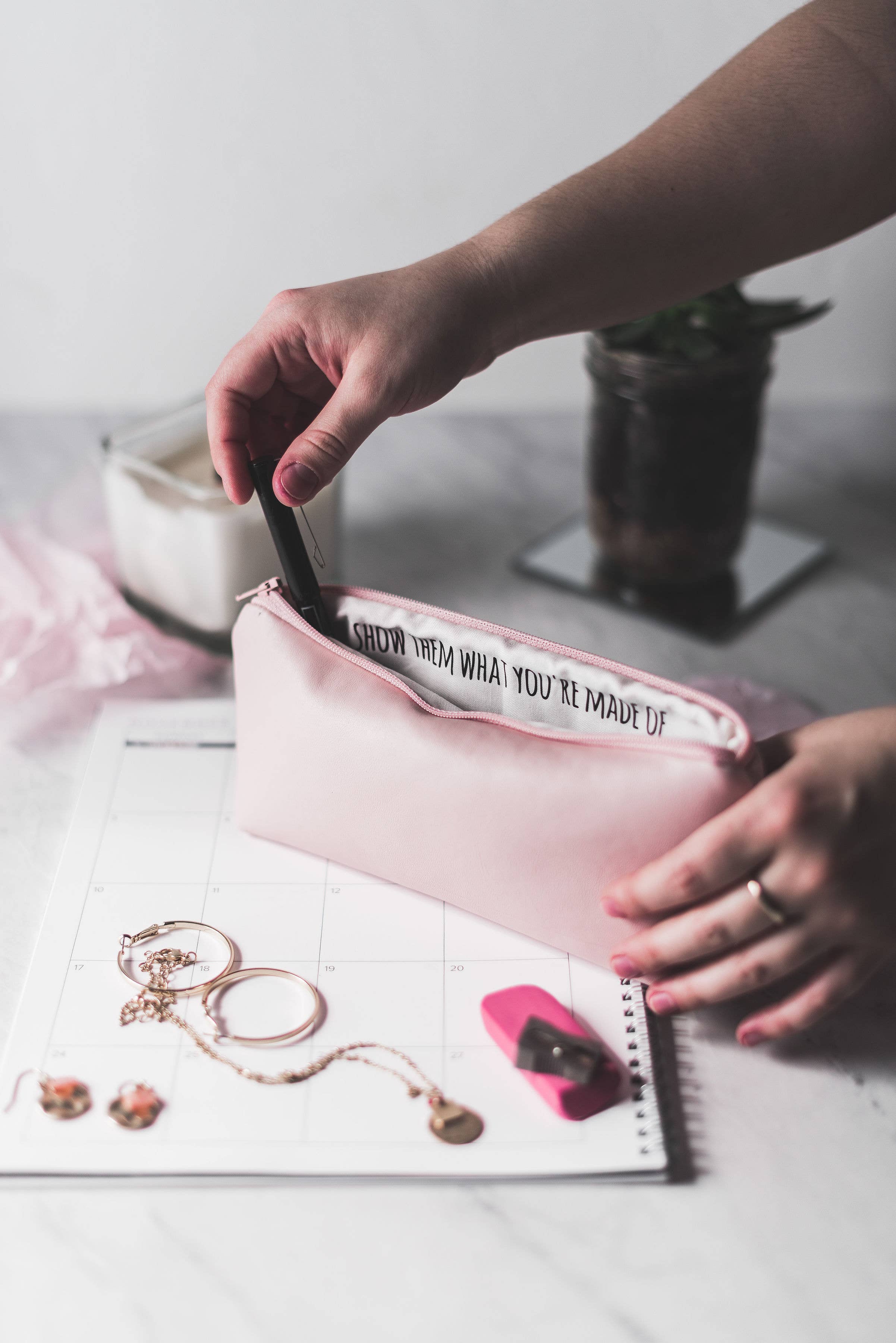 SANDRA SMITH LLC - Wholesale Pencil Case/Pouch - Save Lives - Faux Leather Pencil Pouch3