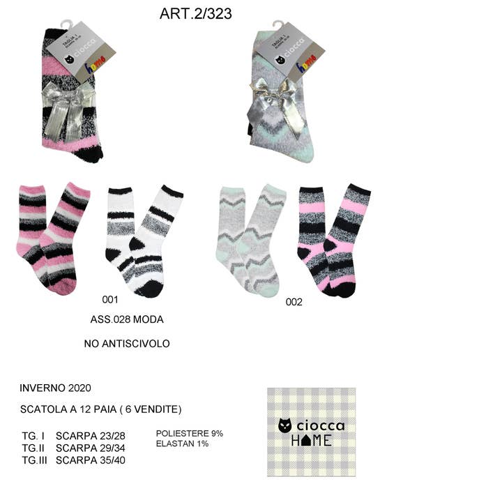 BPK Sokken zonder strepen (2/323) voor wholesale door Ciocca