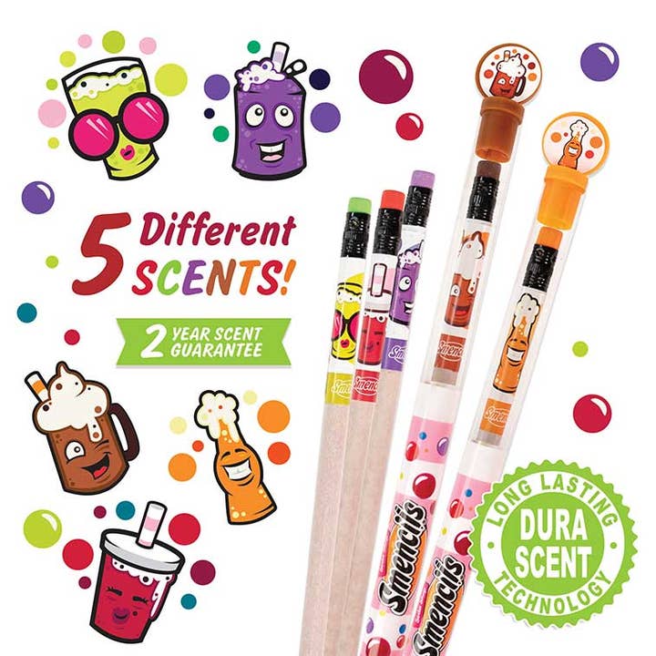 Scentco, Inc - Wholesale Pencil - Soda Shop Smencils - Scented Pencils - 5 Count