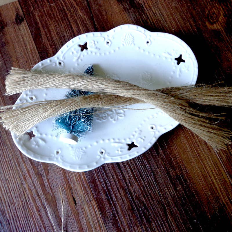 ByHome - Vente Ficelles - Étiquettes-cadeaux en ficelle de chanvre marron naturel pré-découpée de 9,8 pouces2