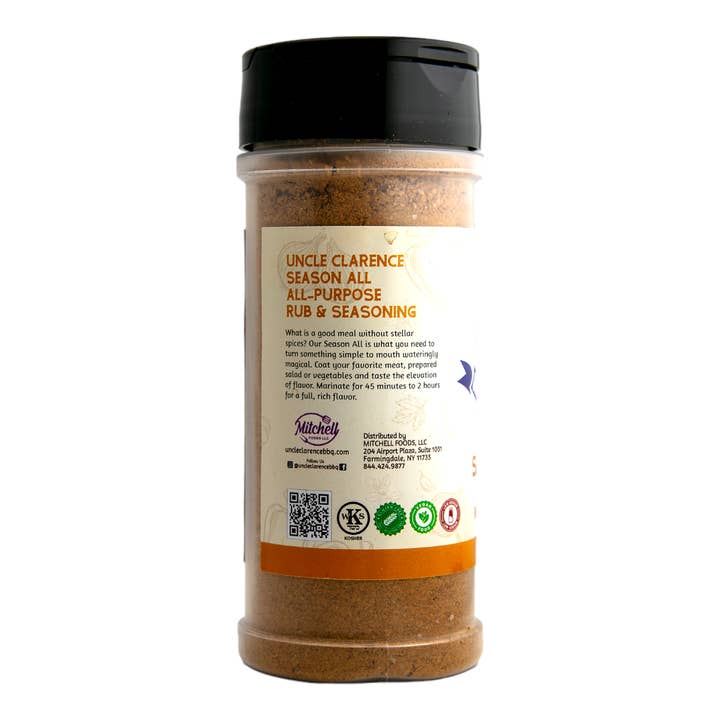Uncle Clarence BBQ - Wholesale Dried Spice Mix - Season All – All-Purpose Rub & Seasoning (12 × 4.2 oz PET Bo2
