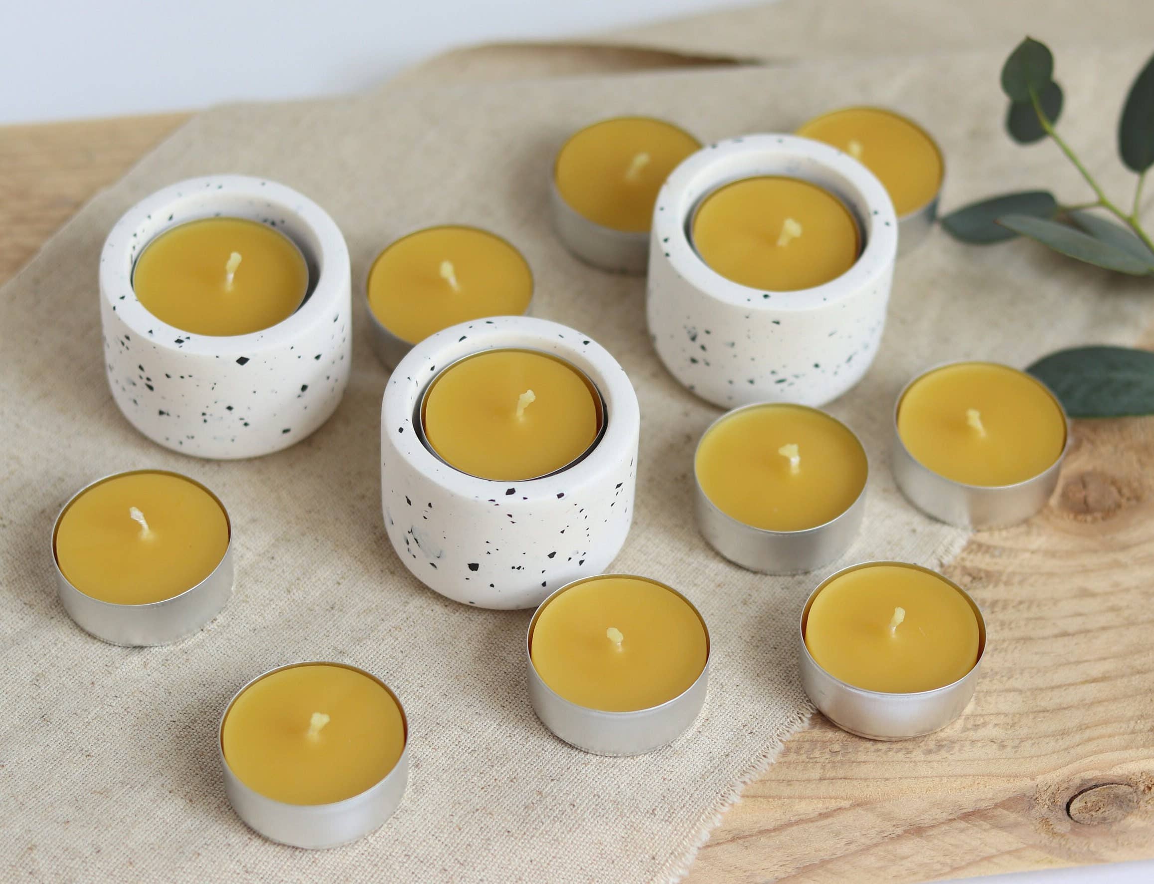 Five Bees Yard – wholesale Tea light candles – Tealight Candles - Beeswax Tea Lights Candles - Long Burn2