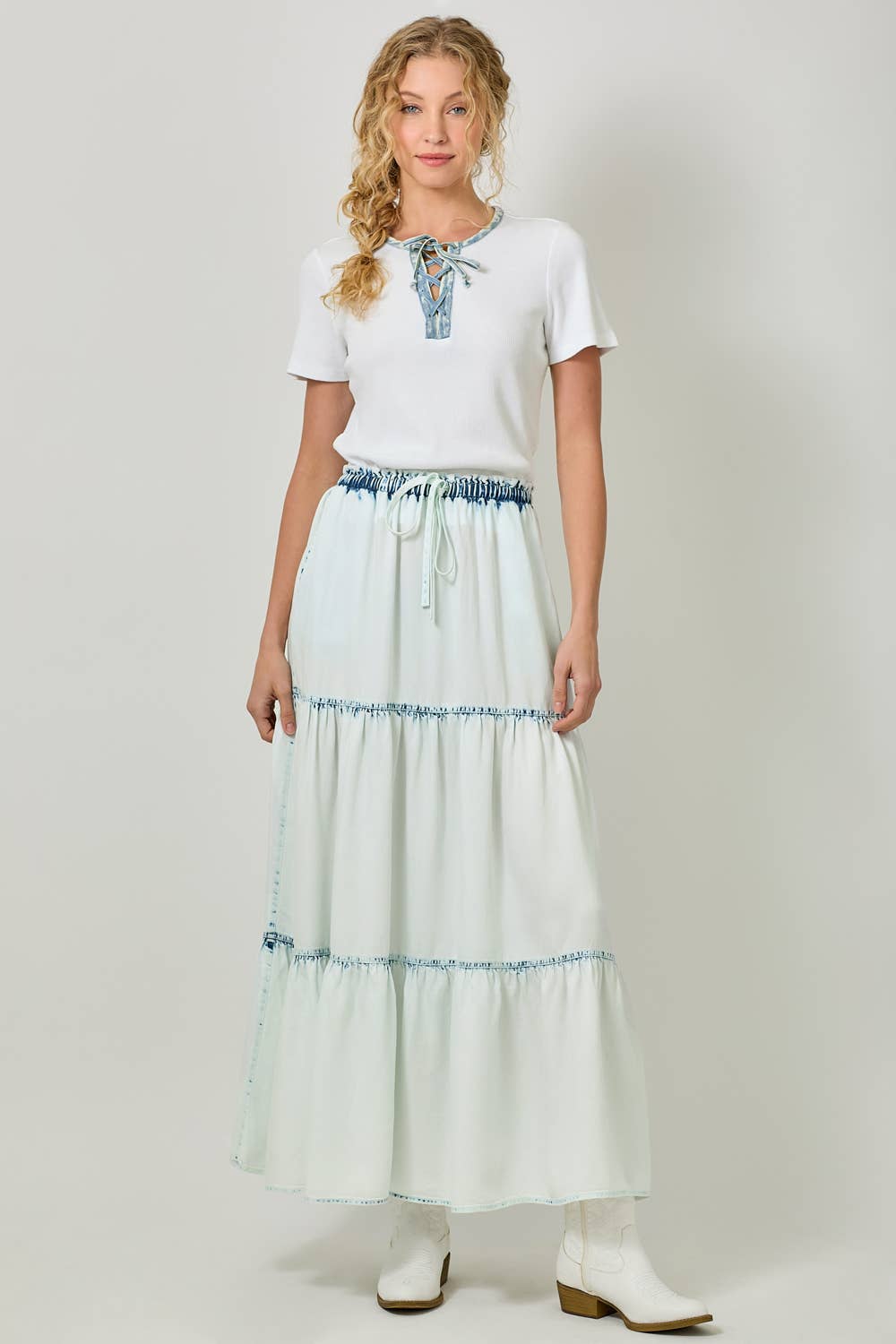 Mystree - Wholesale Rok - Dames - 60708 Lange Gelaagde Rok0