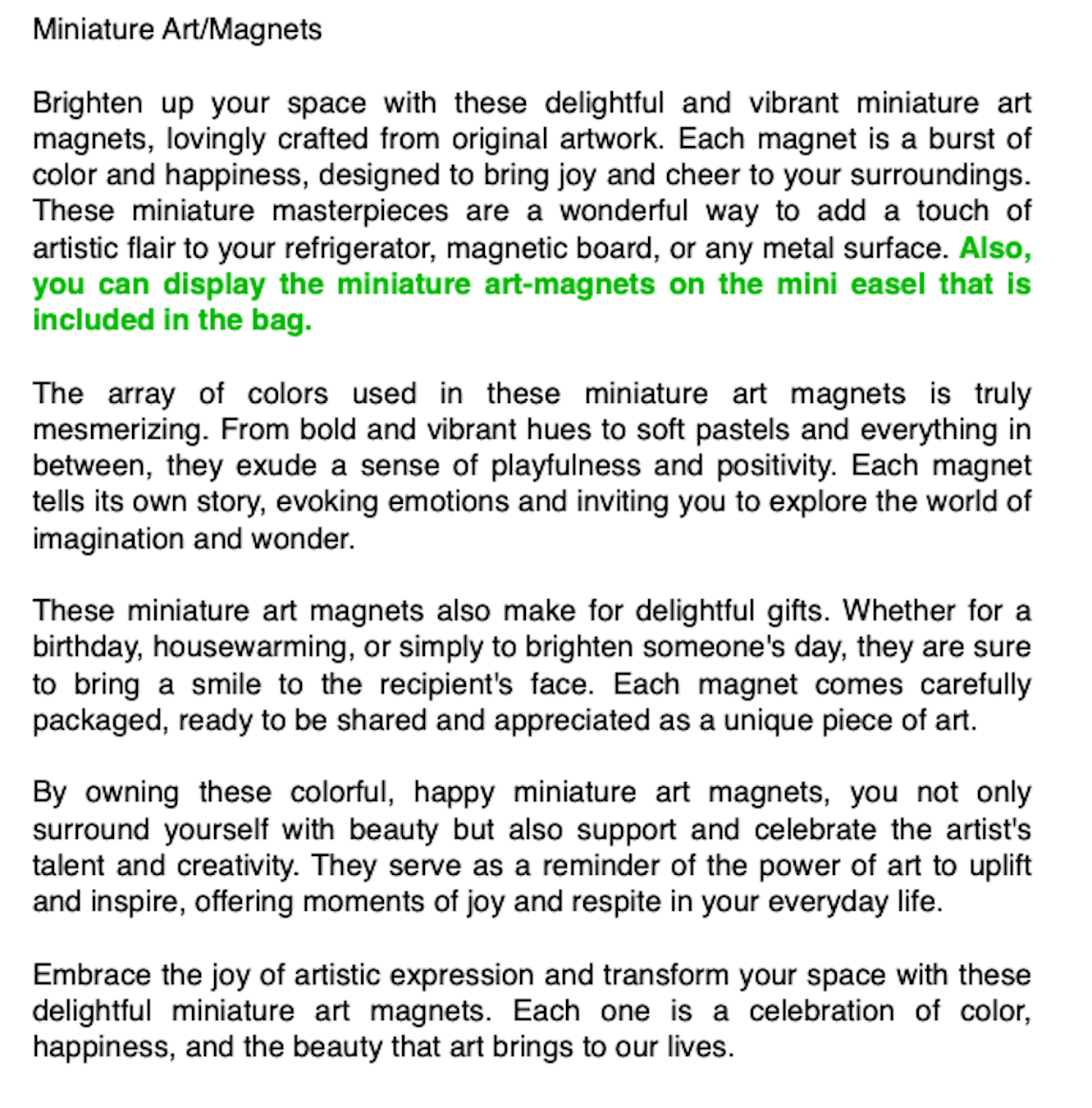 Sublime Paintings by Gina N.J. - Venta al por mayor Pintura/dibujo - «Puesta de sol con amor» - Arte en miniatura/imán3